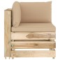 6-tlg. Garten-Lounge-Set mit Kissen Grün Imprägniertes Holz 6-tlg. Garten-Lounge-Set mit Kissen Grün Imprägniertes Holz