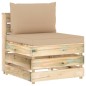 6-tlg. Garten-Lounge-Set mit Kissen Grün Imprägniertes Holz 6-tlg. Garten-Lounge-Set mit Kissen Grün Imprägniertes Holz