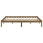 Massivholzbett Honigbraun Kiefer 200x200 cm Massivholzbett Honigbraun Kiefer 200x200 cm