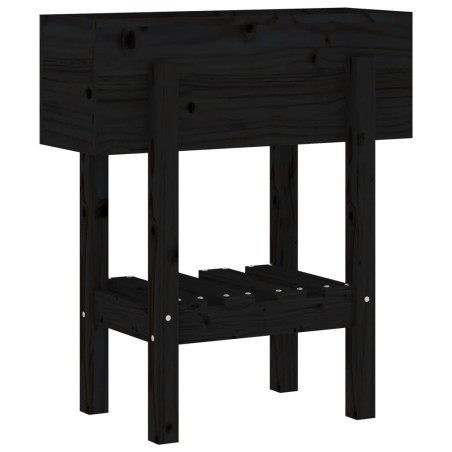 vidaXL Pflanzkübel Schwarz 62x30x69 cm Massivholz Kiefer 