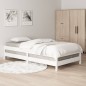 vidaXL Stapelbett Weiß 90x190 cm Massivholz Kiefer vidaXL Stapelbett Weiß 90x190 cm Massivholz Kiefer