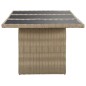 vidaXL Garten-Esstisch Braun 200x100x74 cm Glas und Poly Rattan vidaXL Garten-Esstisch Braun 200x100x74 cm Glas und Poly Rattan