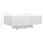 vidaXL Couchtisch Hochglanz-Weiß 85x55x31 cm Holzwerkstoff vidaXL Couchtisch Hochglanz-Weiß 85x55x31 cm Holzwerkstoff