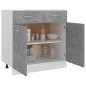 Schubunterschrank Betongrau 80x46x81,5 cm Holzwerkstoff Schubunterschrank Betongrau 80x46x81,5 cm Holzwerkstoff