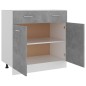 Schubunterschrank Betongrau 80x46x81,5 cm Holzwerkstoff Schubunterschrank Betongrau 80x46x81,5 cm Holzwerkstoff