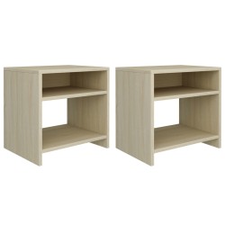 vidaXL Nachttische 2 Stk. Sonoma Eiche 40x30x40 cm Holzwerkstoff