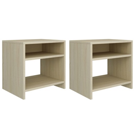 vidaXL Nachttische 2 Stk. Sonoma Eiche 40x30x40 cm Holzwerkstoff