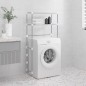 Waschmaschinenregal 2 Ablagen Grau 69x28x143 cm Eisen Waschmaschinenregal 2 Ablagen Grau 69x28x143 cm Eisen