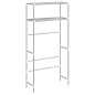 Waschmaschinenregal 2 Ablagen Grau 69x28x143 cm Eisen Waschmaschinenregal 2 Ablagen Grau 69x28x143 cm Eisen