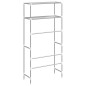 Waschmaschinenregal 2 Ablagen Grau 69x28x143 cm Eisen Waschmaschinenregal 2 Ablagen Grau 69x28x143 cm Eisen