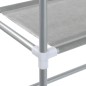 Waschmaschinenregal 2 Ablagen Grau 69x28x143 cm Eisen Waschmaschinenregal 2 Ablagen Grau 69x28x143 cm Eisen