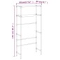 Waschmaschinenregal 2 Ablagen Grau 69x28x143 cm Eisen Waschmaschinenregal 2 Ablagen Grau 69x28x143 cm Eisen