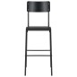 Barhocker 2 Stk. Schwarz Massives Sperrholz Stahl Barhocker 2 Stk. Schwarz Massives Sperrholz Stahl