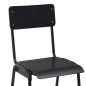 Barhocker 2 Stk. Schwarz Massives Sperrholz Stahl Barhocker 2 Stk. Schwarz Massives Sperrholz Stahl
