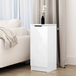 Sideboard Hochglanz-Weiß 30x30x70 cm Holzwerkstoff