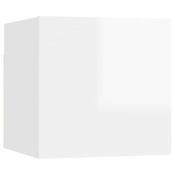 vidaXL TV-Wandschrank Hochglanz-Weiß 30,5x30x30 cm
