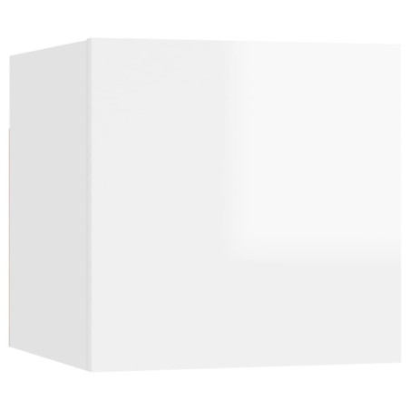 vidaXL TV-Wandschrank Hochglanz-Weiß 30,5x30x30 cm
