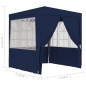 vidaXL Profi-Partyzelt mit Seitenwänden 2×2m Blau 90 g/m² vidaXL Profi-Partyzelt mit Seitenwänden 2×2m Blau 90 g/m²