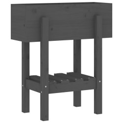 vidaXL Pflanzkübel Grau 62x30x69 cm Massivholz Kiefer 