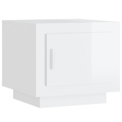vidaXL Couchtisch Hochglanz-Weiß 51x50x45 cm Holzwerkstoff