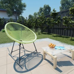 vidaXL Acapulco-Gartenstuhl Poly Rattan Grün
