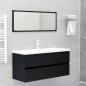 vidaXL Waschbeckenunterschrank Schwarz 100x38,5x45 cm Holzwerkstoff vidaXL Waschbeckenunterschrank Schwarz 100x38,5x45 cm Holzwerkstoff