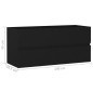 vidaXL Waschbeckenunterschrank Schwarz 100x38,5x45 cm Holzwerkstoff vidaXL Waschbeckenunterschrank Schwarz 100x38,5x45 cm Holzwerkstoff