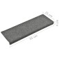 Treppenmatten 10 Stk. Hellgrau 65x21x4 cm Nadelvlies Treppenmatten 10 Stk. Hellgrau 65x21x4 cm Nadelvlies