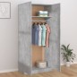 Kleiderschrank Betongrau 90x52x200 cm Holzwerkstoff Kleiderschrank Betongrau 90x52x200 cm Holzwerkstoff
