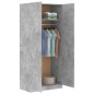 Kleiderschrank Betongrau 90x52x200 cm Holzwerkstoff Kleiderschrank Betongrau 90x52x200 cm Holzwerkstoff