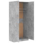 Kleiderschrank Betongrau 90x52x200 cm Holzwerkstoff Kleiderschrank Betongrau 90x52x200 cm Holzwerkstoff