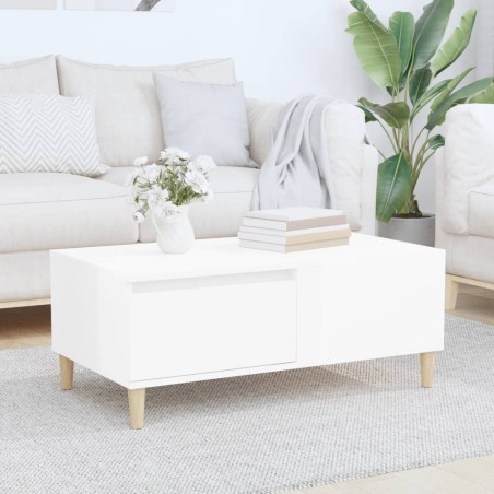 Couchtisch Hochglanz-Weiß 90x50x36,5 cm Holzwerkstoff