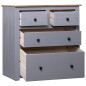 vidaXL Sideboard Grau 80x40x83 cm Kiefernholz Panama vidaXL Sideboard Grau 80x40x83 cm Kiefernholz Panama