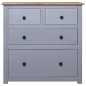 vidaXL Sideboard Grau 80x40x83 cm Kiefernholz Panama vidaXL Sideboard Grau 80x40x83 cm Kiefernholz Panama