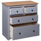 vidaXL Sideboard Grau 80x40x83 cm Kiefernholz Panama vidaXL Sideboard Grau 80x40x83 cm Kiefernholz Panama