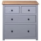 vidaXL Sideboard Grau 80x40x83 cm Kiefernholz Panama vidaXL Sideboard Grau 80x40x83 cm Kiefernholz Panama