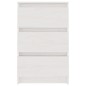 Nachttisch Weiß 40x29,5x64 cm Massivholz Kiefer Nachttisch Weiß 40x29,5x64 cm Massivholz Kiefer