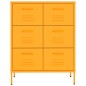 Schubladenschrank Senfgelb 80x35x101,5 cm Stahl Schubladenschrank Senfgelb 80x35x101,5 cm Stahl