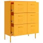 Schubladenschrank Senfgelb 80x35x101,5 cm Stahl Schubladenschrank Senfgelb 80x35x101,5 cm Stahl