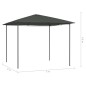 vidaXL Pavillon 3x3x2,6 m Anthrazit 160 g/m² vidaXL Pavillon 3x3x2,6 m Anthrazit 160 g/m²