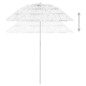Hawaii Sonnenschirm Weiß 180 cm
