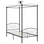 vidaXL Himmelbett-Gestell Schwarz Metall 90 x 200 cm