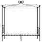 vidaXL Himmelbett-Gestell Schwarz Metall 90 x 200 cm