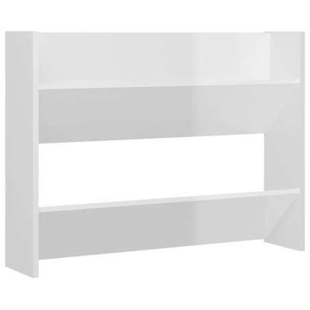 Wand-Schuhschrank Hochglanz-Weiß 80x18x60 cm Holzwerkstoff