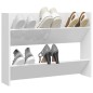 Wand-Schuhschrank Hochglanz-Weiß 80x18x60 cm Holzwerkstoff Wand-Schuhschrank Hochglanz-Weiß 80x18x60 cm Holzwerkstoff