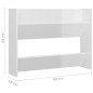 Wand-Schuhschrank Hochglanz-Weiß 80x18x60 cm Holzwerkstoff Wand-Schuhschrank Hochglanz-Weiß 80x18x60 cm Holzwerkstoff