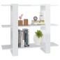 Bücherregal/Raumteiler Hochglanz-Weiß 100x30x87 cm Bücherregal/Raumteiler Hochglanz-Weiß 100x30x87 cm