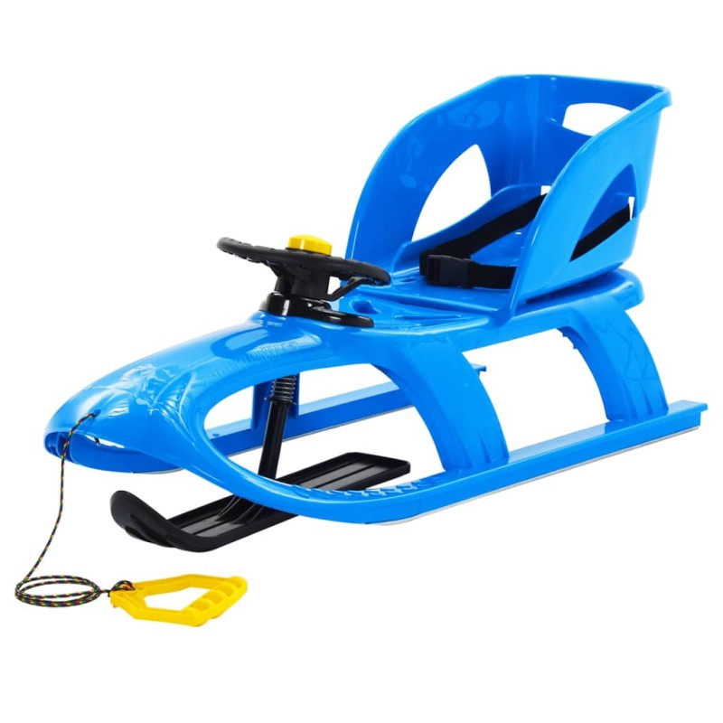 Schlitten mit Sitz und Lenkrad Blau 102,5x40x23 cm Polypropylen Schlitten mit Sitz und Lenkrad Blau 102,5x40x23 cm Polypropylen