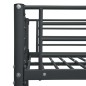 vidaXL Etagenbettgestell Schwarz Metall 140x200 cm/90x200 cm 
