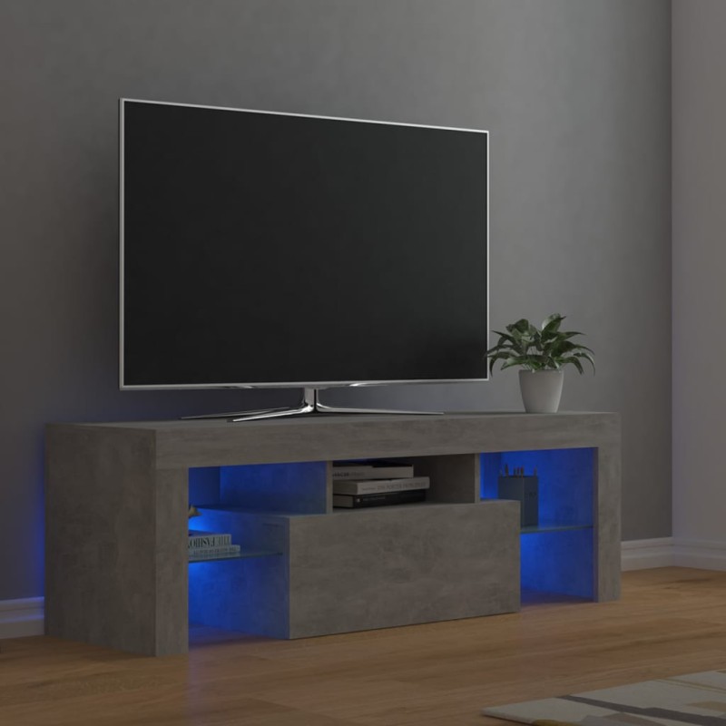 vidaXL TV-Schrank mit LED-Beleuchtung Betongrau 120x35x40 cm vidaXL TV-Schrank mit LED-Beleuchtung Betongrau 120x35x40 cm